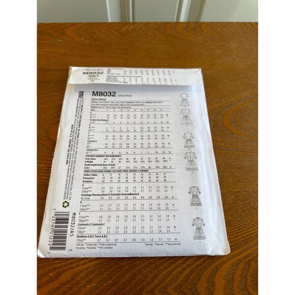 McCall #M8032 Mini Dress Sew Pattern Size 6 - 14 Cut - Picture 4 of 5